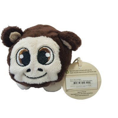Nature Planet Bean Ball Monkey Plüschaffe Stofftier Kuscheltier 10 cm NEUwertig