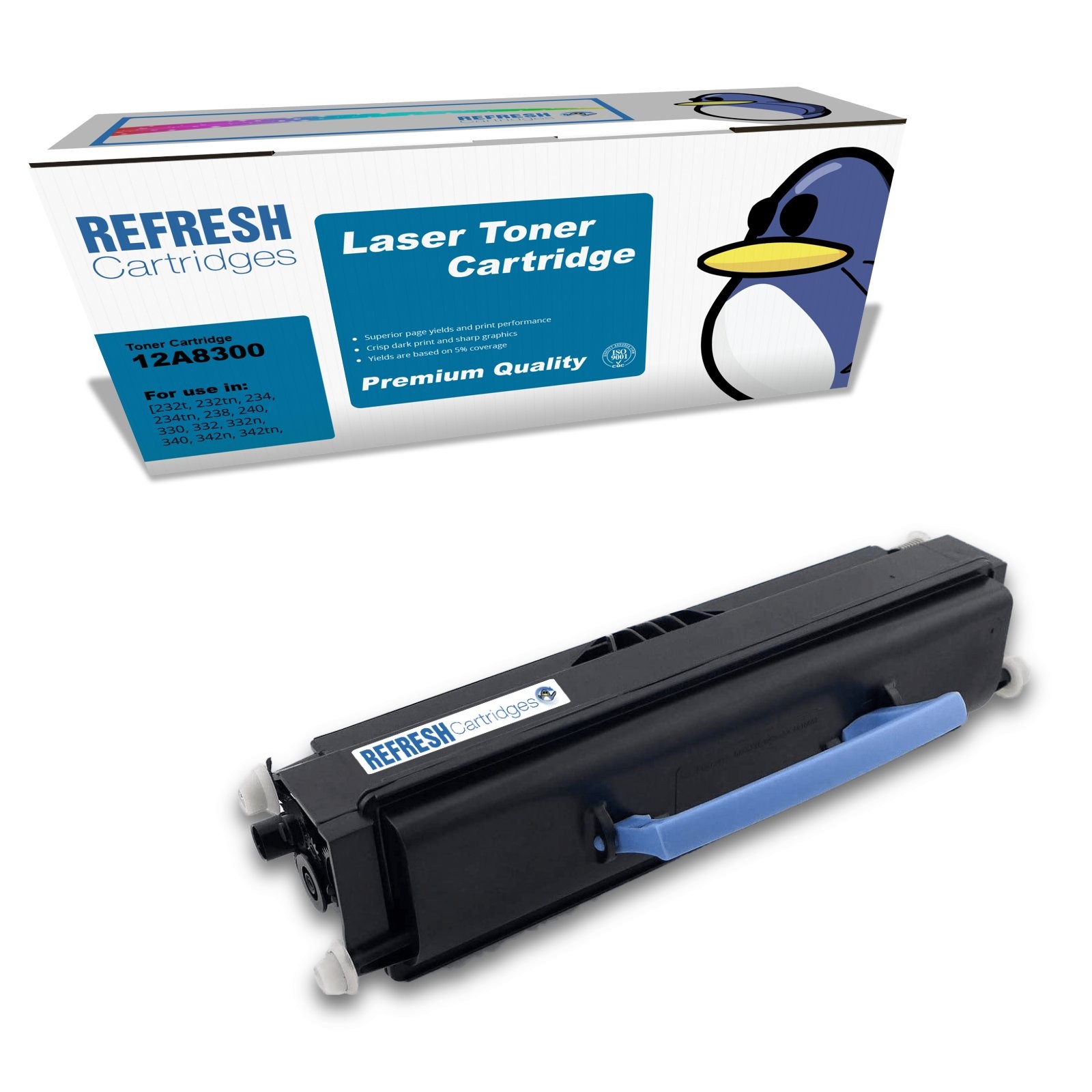Refresh Cartridges Black 0012A8300 Toner Compatible With Lexmark Printers