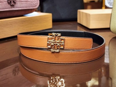 Tory Burch Reversible Logo Belt – Black/Tan – Gold Buckle – Size XL – Never Worn Tory Burch Britten 1 main image 3