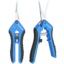 6.5" Pruning Shears Trimming Scissors: 2 Pack of Small Garden Snips with Micr.