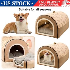 Dog Cave Shelter Washable Cat Cave House Soft Tent Dog House Large Dog Bed House