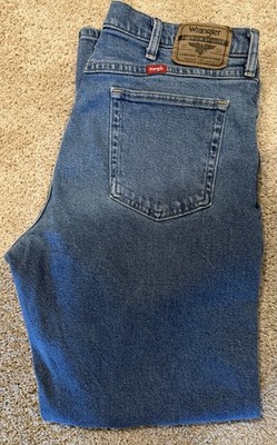 Wrangler Men's Blue Denim Straight Regular Fit Jeans 5-Pocket Design