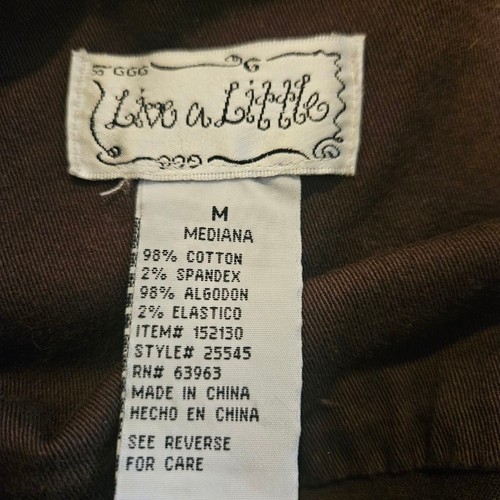 Live a Little Vintage Women's Brown Fringed Boho Jean Jacket M - Picture 2 of 14