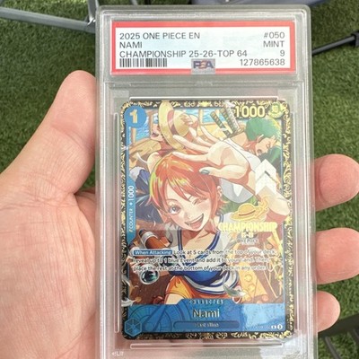 Bandai One Piece CCG Nami Championship 25-26 Top 64 Rare Foil PSA