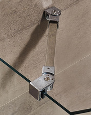 QWORK® Flexible Shower Screen Support Stabilizer - 304 Stainless Steel - Length 