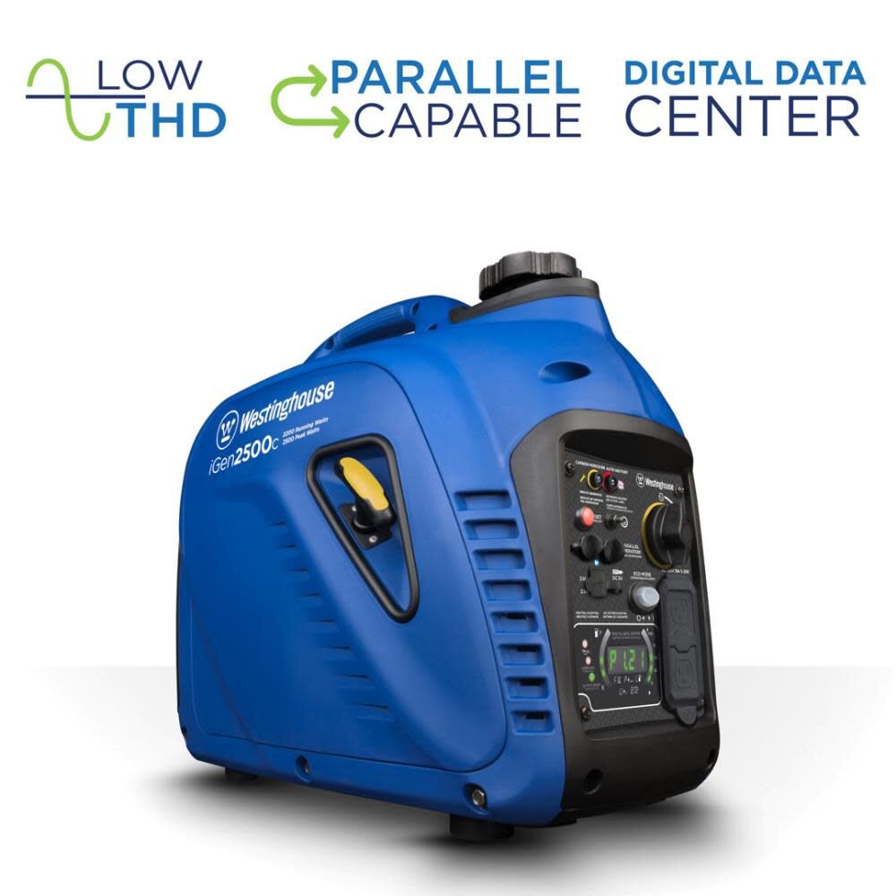 Портативный газовый инвертор Westinghouse Outdoor Power мощностью 2500 Вт с 50-разрядным приводом