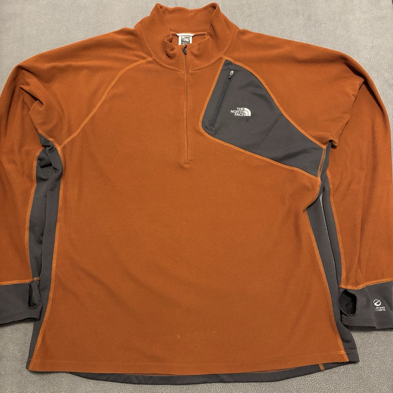The North Face Flight Series 1/4 Zip Pullover Men's Size XL Burnt Orange READ!