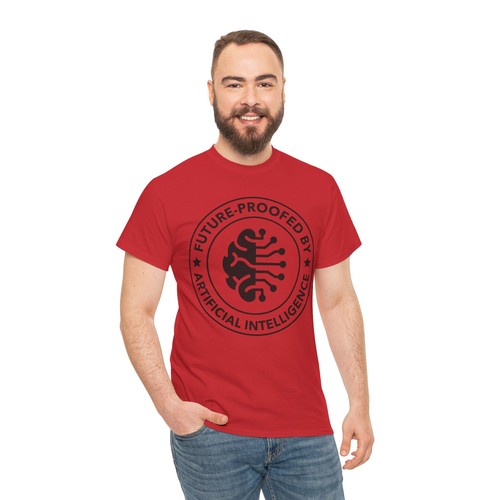 Future Proofed By AI Unisex Cool Heavy Cotton Tee Motivational T-Shirt & Gift - Picture 76 of 83