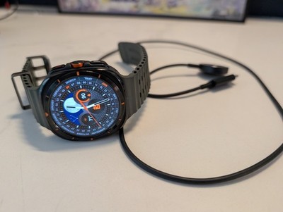 Samsung - Galaxy Watch ULTRA GPS+LTE 47mm - Titanium - Ultra Marine Band Green