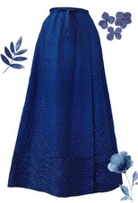 polka dot blue vintage 70s-80s skirt