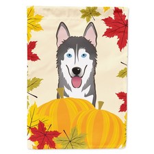 Caroline's Treasures Alaskan Malamute Thanksgiving House Flag BB2024CHF