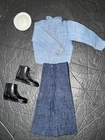 VTG 60s TM Hasbro GI Joe Sailor Navy Denim Uniform & Boots