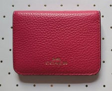 Coach   Bifold Card Case  BOLD PINK   NWT C9597G