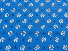 Waverly Cotton Quilt Fabric Blue/White All Over Floral Print 4yds x 44"