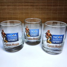 Captain Morgan Glass Lot 3pc Nova Scotia Spir...