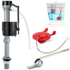 Universal Toilet Flusher Replacement Kit, Fill Valve, 2-Inch Flapper, Front M...