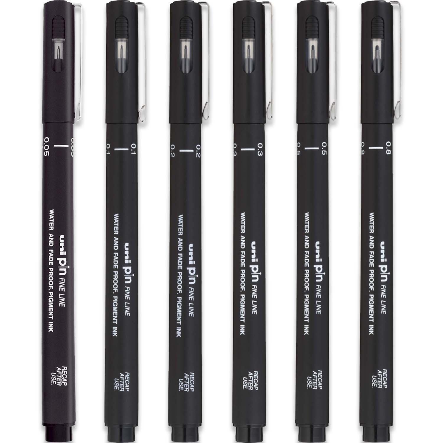 Uni-ball Pin Fine Liner Drawing Pen - Black - 0.05mm Tip - Image 3