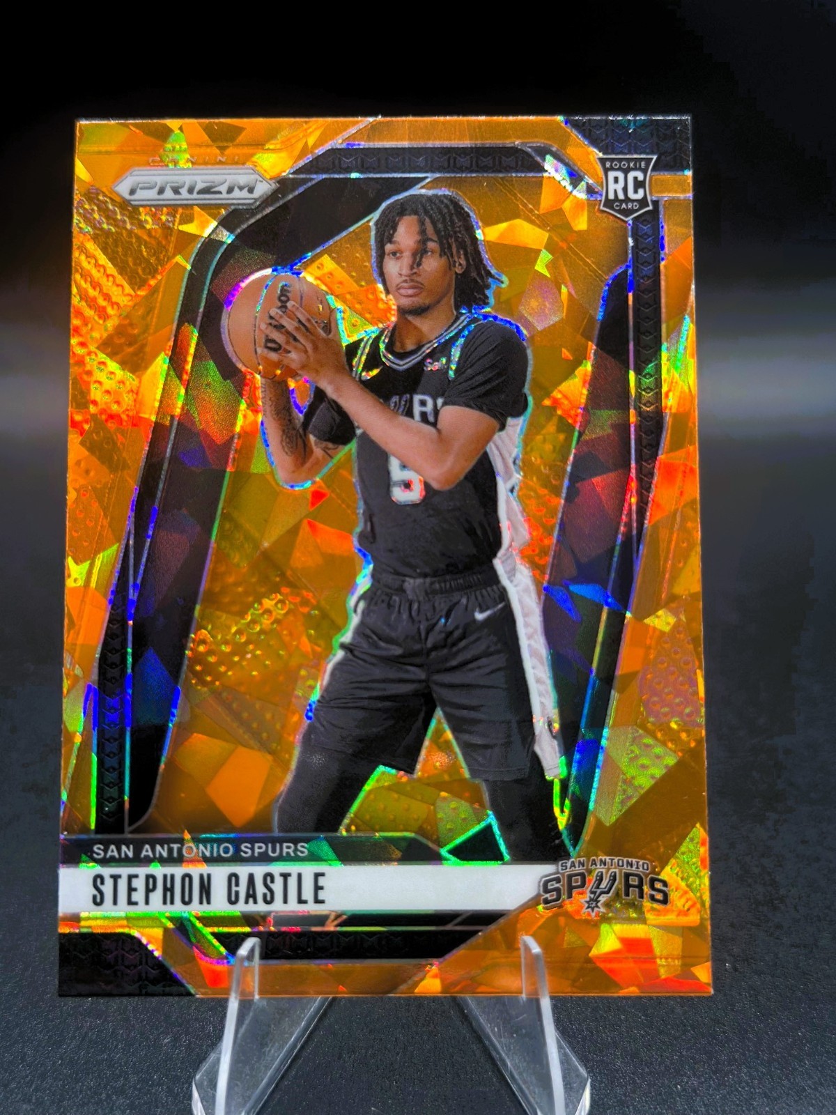 2024-25 Panini Prizm - Stephon Castle #234 Orange Ice Prizm (RC)