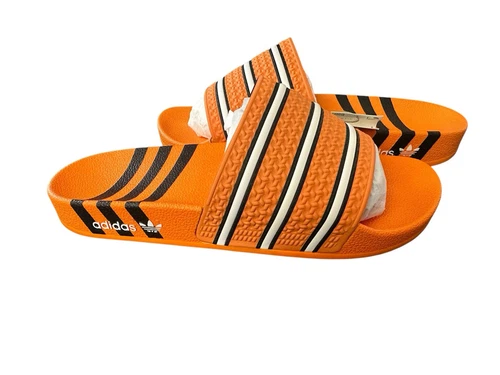 Adidas Adilette Slides Donna Taglia 9 In Arancione Nero Bianco Nuove