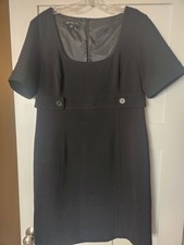 Jones New York womens Lined Black Dress Size 16 corpcore, wardrobe basic, work