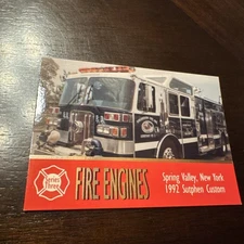 Jb29 Fire Engines Series 3 spring valley new york  #201 SUTPHEN Custom 1992