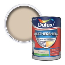Dulux Weathershield Smooth Masonry Paint - Sandstone - 5L