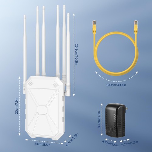 AX1800 Outdoor WiFi 6 Extender High Power Outdoor WiFi Extender Signal Booste... - Photo 8/8