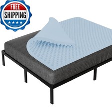 Treaton, 3-Inch Premium Convoluted Gel Memory Foam Toppers Enhanced Comfort And