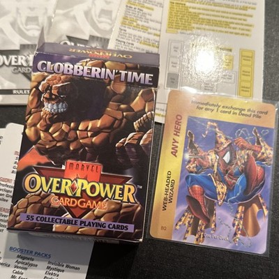 Marvel OverPower card game . 2 sets Mint condition. over 100 cards.  Read below