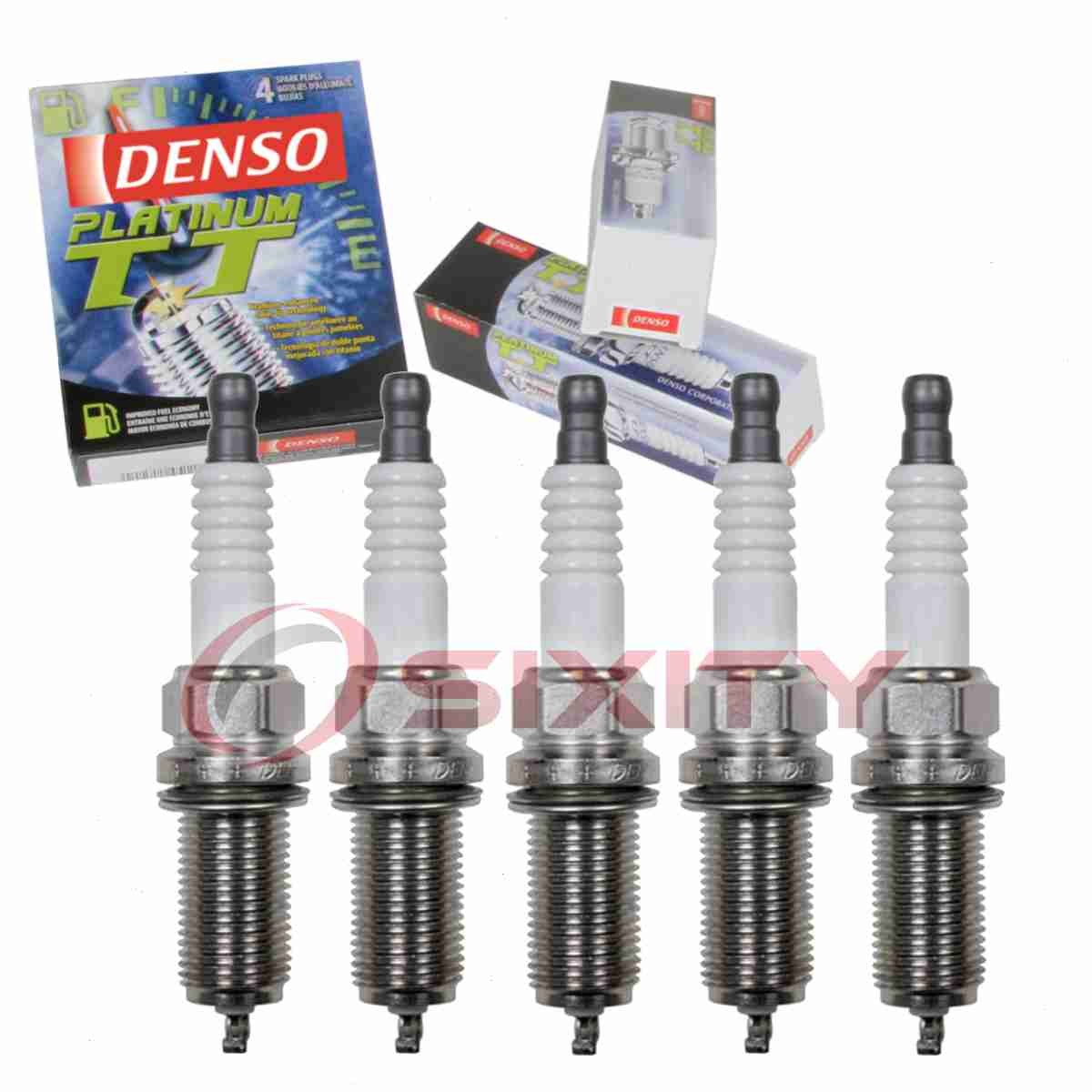 5 pc Denso Platinum TT Spark Plugs for 2015-2016 Volvo XC60 2.5L L5 Ignition qo