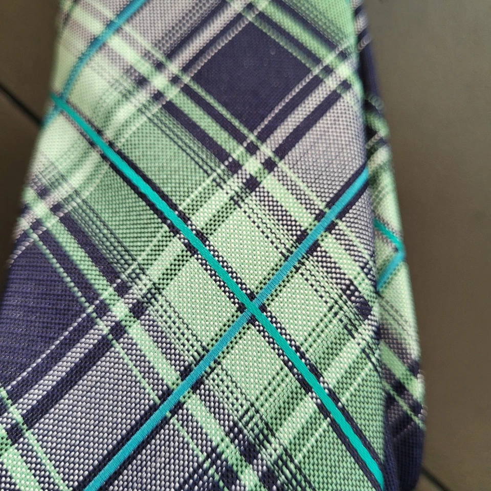 2 Corbatas Para Hombre Mezcla Seda Barra III Cuadros/Patrón Cuadros ~ Estrechas ~ Nuevas con Etiquetas Foto 3 de 3