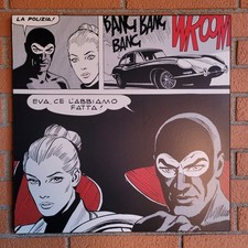 Diabolik Eva Kant Jaguar E-Type Astorina Quadro Pannello MDF Artopweb