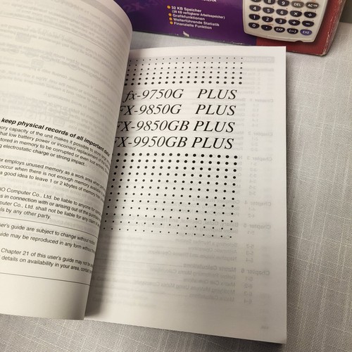 Casio CFX-9850GC + WE Colour Power Graphic Engineering Calculator + Manual Box - Picture 16 of 19