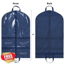 KEEGH 6pk Navy Blue 40" Dance Costume Garment Bag Zipper Pockets
