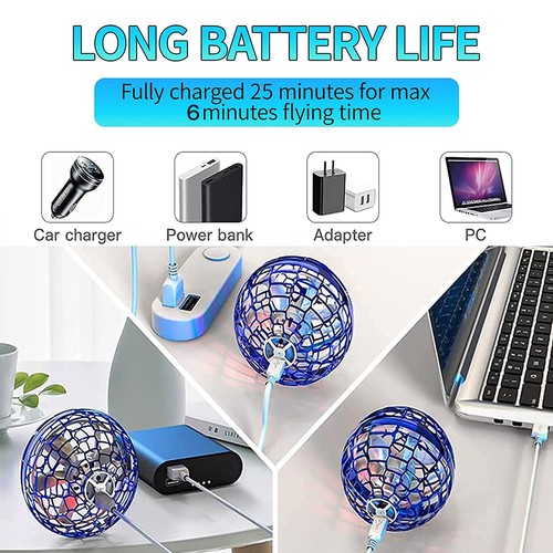 Mini Drohne LED Fliegender Ball Spielzeug Kinder Fliegendes Flying Orb Flugzeuge - Bild 11 von 15