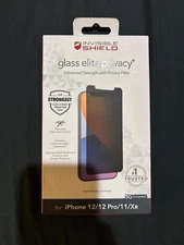 ZAGG InvisibleShield Elite Privacy Screen Protector iPhone 12 Pro, 12, 11, XR