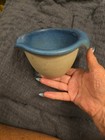 Antique RARE Bennington Pottery Blue Mixing Bowl 1878  — photo 2