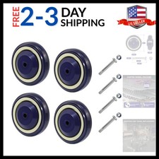 Smooth-Running 4-Inch Polyurethane Wheels for Shopping Carts - 1200lbs Capacity