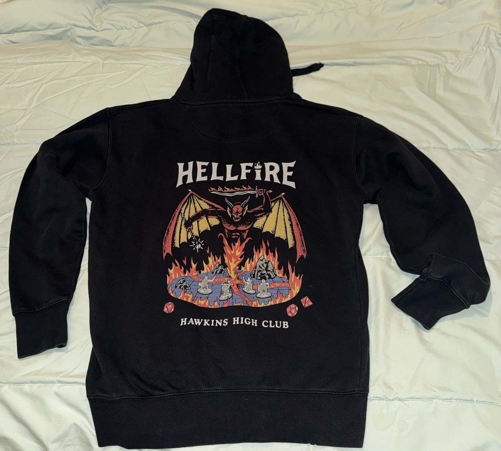 Stranger Things Size Medium Hoodie Hell Fire Club - image 7