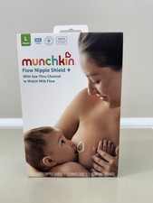 Munchkin Flow Nipple Shield+ Large 24mm Clear...