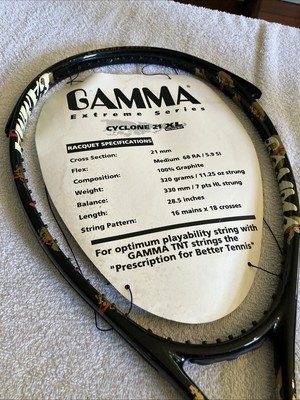 Gamma Cyclone 21 XL Extreme Series Tennis Racket – NOS – 4 1/2