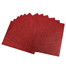 12pcs Red Glitter EVA Foam Sheets 11 x 8 Inch 2mm Thick for Crafts DIY
