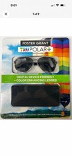 Brand New Foster Grant Tru Polar 2 In 1 Polarized Sunglasses W/ Case Cloth