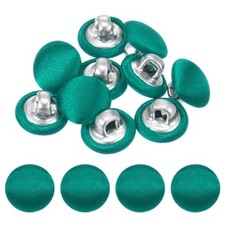 Cover Button Kits 10pcs - Fabric Button Maker Covered - Green - 0.4 IN 