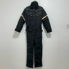 Vtg Walls Blizzard-Pruf Insulated Outwear Coveralls Snow Suit Black Mens M 38-40