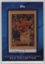 2012 Topps Update Framed Silk Collection 50/50 Angel Pagan 0b0