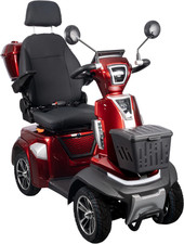 500W Heavy Duty 4 Wheel Mobility Scooters for Adult Red Luxury