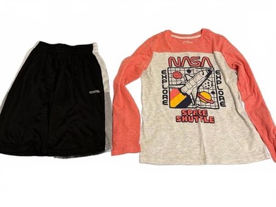 Jumping Beans Kids Boys Large NASA Shirt & Hind Shorts