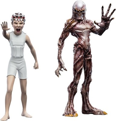 STRANGER THINGS ELEVEN und VECNA Box 2 Figuren 14cm BOX DEFEKT WETA Mini Epics