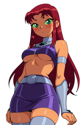 Starfire Teen Titans Waifu Weatherproof Anime Sticker 6'' Car Decal